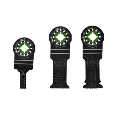 Imagem de FLEX Conjunto de 3 peças de ferramentas oscilantes, corta madeira, madeira com pregos, metal, drywall, PVC - FAM40101-3