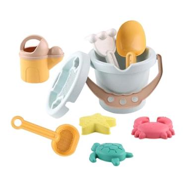 Imagem de Fancyes 9x brinquedos de praia de castelo de areia, balde de praia, fundição de areia, brinquedo de castelo de construção para idades 3-10, jardim, quintal,
