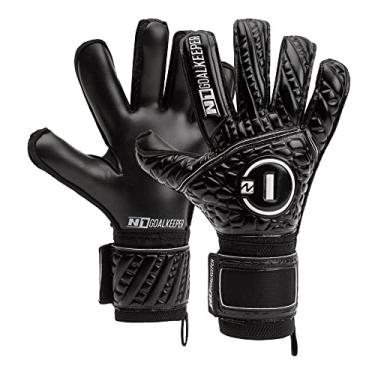 Imagem de N1 Goalkeeper gloves Cronos SSG Pro Luvas de Goleiro Adulto para Futebol Profissional de Latex Alemão. Corte Híbrido e Encaixe Padrão. Antiderrapantes e Respiráveis. Fechamento Elástico. Preto. 10