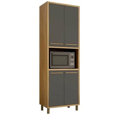 Imagem de Paneleiro Torino 4 Portas Valdemoveis Cor Cinamomo Grafite