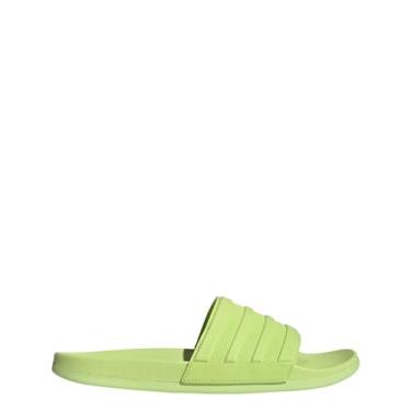 Imagem de adidas Tênis adulto unissex Adilette Comfort Slide, Pulse Lime/Pulse Lime/Pulse Lime, 14 Women/13 Men