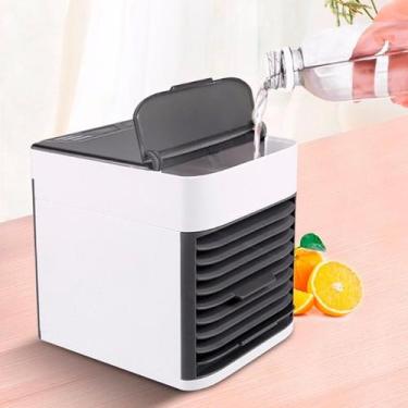 Imagem de Ar Condicionado Portátil Mini Usb Ventilador E Luz Led - Bivolt