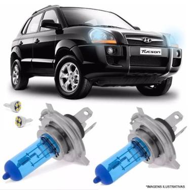 Imagem de Lâmpada Super Branca Farol Tucson 05 Até 16 Efeito Xênon H4 - Tech One