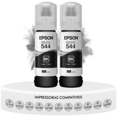 Imagem de Kit 2 Refis Tinta Preta T544120 EcoTank Original Epson L1110 L3110 L31