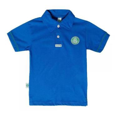 Imagem de Camisa Polo Infantil Palmeiras Azul Oficial - Revedor, Azul, Tam 2