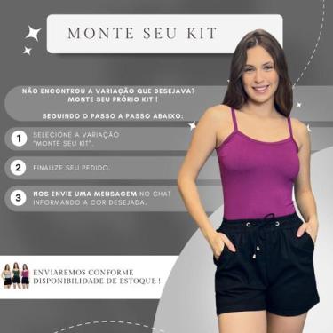Imagem de Kit 3 Blusas Feminina Alcinha Regata Basica Tendência Verão - GIP, Mon