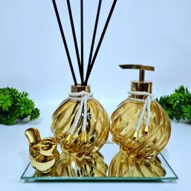 Imagem de Kit Lavabo, Saboneteira, Difusor E Acessórios( Espiral ) - R&A, Espira