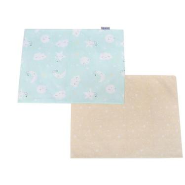Imagem de Kit Fronha Enxoval Bebe Neutra C/2 28x40 Estampada Algodão - Minasrey