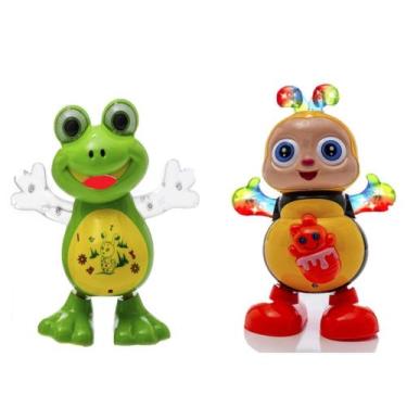 Imagem de Abelha E Sapo Com Luz E Som Para Brincar Luz Som Movimento - DM Toys