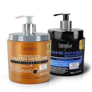 Imagem de Kit Forever Liss Cauter Restore + Blindagem Capilar 500g - Forever Lis