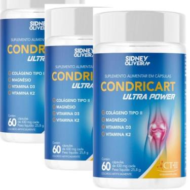 Imagem de 3 Colageno Tipo II 60 Caps Condricart Ultra Power frasco azl - SIDNEY 