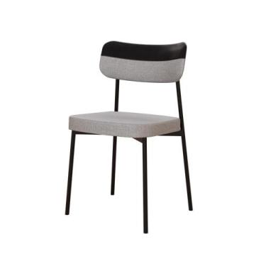 Imagem de Cadeira Fixa Estofada Mynna Tecido Meclado - Compace