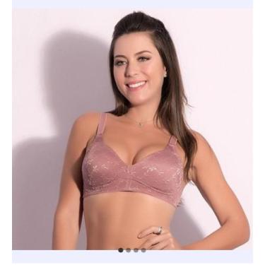 Imagem de Sutiã Sem Bojo E Sem Aro Merlot Duloren tamanho 46 rosé