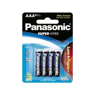 Imagem de Pilha Comum AAA Super Hyper R03UAL/L8P6 - Panasonic 1,5V 8 Unidades