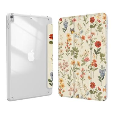 Imagem de Xkladz Capa para iPad Pro 10,5 polegadas 2017/iPad Air 3ª geração 2019, capa com suporte para lápis, capa traseira transparente com suporte para mulheres e meninas, dormir/acordar automaticamente,