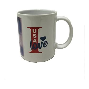 Imagem de Gavya International Canecas de café de cerâmica EUA amor Lady Liberty xícara de chá e café caneca de cerâmica para presente, dia da bandeira mãe, pai, filha, filho, presente de devolução do dia da
