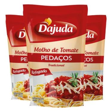 Imagem de 03Un Molho De Tomate Com Pedaços DAjuda Refogado 200G Para Receitas Ac