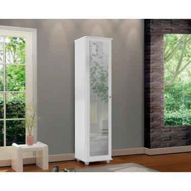 Imagem de Armário Organizador Multiuso 1 Porta Com  Espelho Marry Branco - Rede 