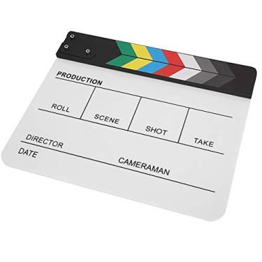 Imagem de Ripa para Diretores de Cinema Profissionais, Ardósia Em Acrílico para Diretores de Cinema Ripa para TV Filme Placa de Ação Filme Cut Prop Acrílico Diretor Cena Claquete Com