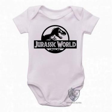 Imagem de body nenê criança roupa bebê  Jurassic Park logo - Empório Dutra, P   