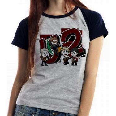 Imagem de Baby look blusa feminina ou Camiseta unissex U2 Desenho - Empório Dutr