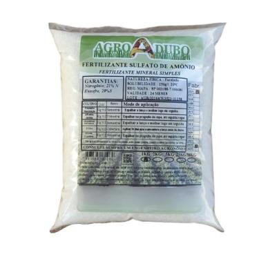 Imagem de Fertilizante Sulfato De Amônio 1Kg Adubo 100% Soluvel - AGROADUBO