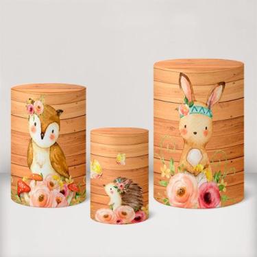 Imagem de Trio Capas De Cilindro C/ Elástico Bosque Encantado - Fadrix