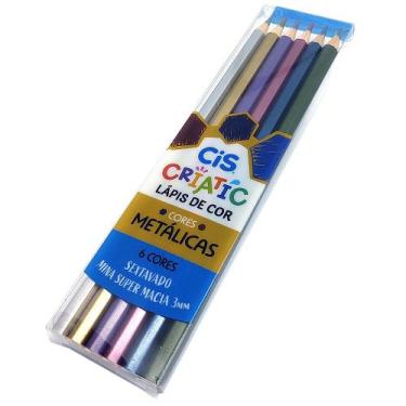 Imagem de Lápis de Cor Criatic Cores Metálicas CiS - 6 Cores