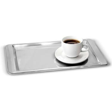Imagem de Bandeja Aço Inox Para Servir 30x15 Retangular Rasa - Dolce - Dolce Hom