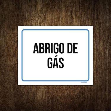 Imagem de Placa Sinalização Ambiente Abrigo De Gás 18X23