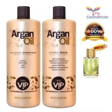 Imagem de Escova Progressiva Vip Argan Oil 2x1000ml A Original - New Vip