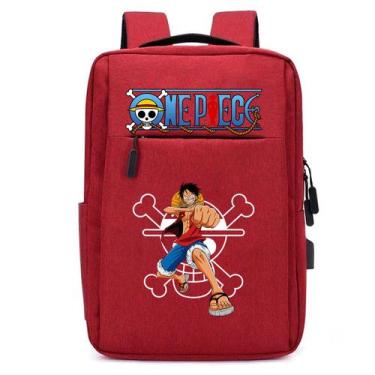 Imagem de Mochila USB Escolar Estampa Infantil One Peace Notebooks, Trabalho Esc