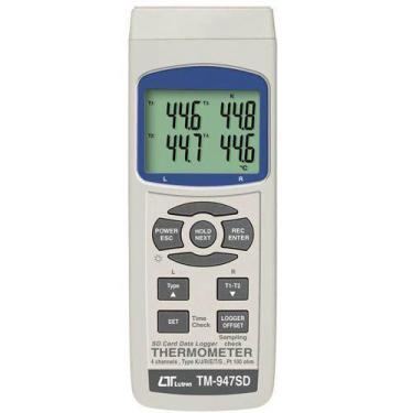 Imagem de Termômetro Datalogger 4 Canais Termopar PT-100 TM-947SD - LUTRON
