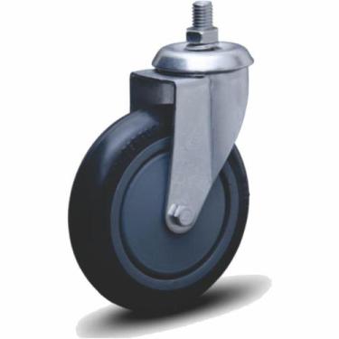 Imagem de Rodízio Colson Giratório 5P com Espiga e Roda de Borracha Capacidade 1