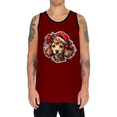 Imagem de Camiseta Regata Tshirt Natal Festa Cachorro Poodle Cão Neve - Enjoy Sh