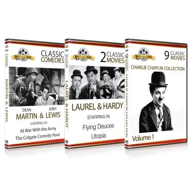 Imagem de Hollywood Best! Classic Comedy 3-DVD Set - Martin & Lewis, Laurel & Hardy, Charlie Chaplin