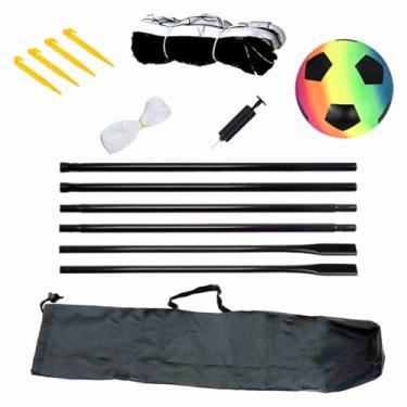 Imagem de Rede Portátil de Vôlei de Praia e Rede de Badminton Com Suporte e Bolsa de Transporte, Conjunto de Esportes Ao Ar Livre para Quintal, Parque, Interior e Acampamento (conjunto de