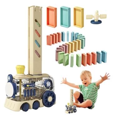 Imagem de Conjunto de brinquedos de trem elétrico, Conjunto de brinquedos de trem infantil,Brinquedo de trem automático de colocação automática - Luz elétrica e som do modelo do carro de trem da simulação para