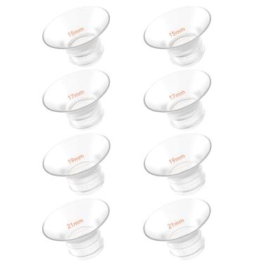 Imagem de FRUSSONIA Insertos de Flange-Pacote com 8(15/17/19/21 Mm)-Compatível com Momcozy M5/M6/S12 Pro/S9 Pro/V1/V2, Spectra, Medela, Elvie, Willow, Lansinoh, Peças de Reposição para Bomba Tira Leite de 24 Mm