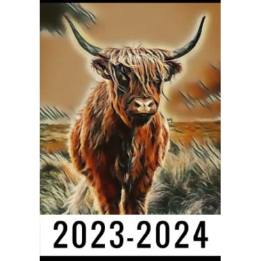 Imagem de 2-Year 2023-2024 Pocket Planner Highland Cow: Monthly Calendar & Agenda Organizer, Monthly Appointment Book, Jan 2023 Dec 2024 Personal Time ... next 2 years, Gifts For Highland Cow lovers.