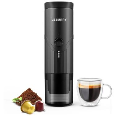 Imagem de Cafeteira Portátil Recarregável USB para Viagens, Acampamentos e Caminhadas, 5V 90W, LEBURRY LB-T05, Preta