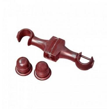 Imagem de Suporte Varão Cortina grosso 28mm Par Com Ponteira mogno - cadiz