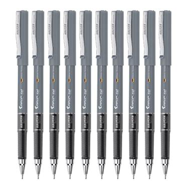 Imagem de Hauser Sonic Caixa de caneta de gel de 0,55 mm | Corpo laminado atraente | Clipe de metal elegante | Tinta gel recarregável e à prova d'água | Tecnologia alemã para escrita suave e sem esforço | Tinta