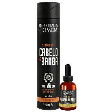 Imagem de Kit Bio Extratus Homem Cabelo & Barba Shampoo 300ml + Óleo 40ml