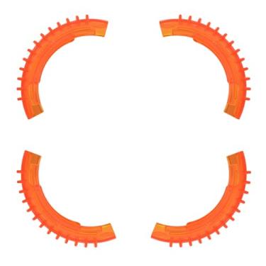 Imagem de Capas protetoras de anel anticolisão Avata 2, compatível com acessórios de proteção de anel de para-choque DJI Avata 2, 4 peças de capas protetoras de TPU à prova de quedas (laranja)