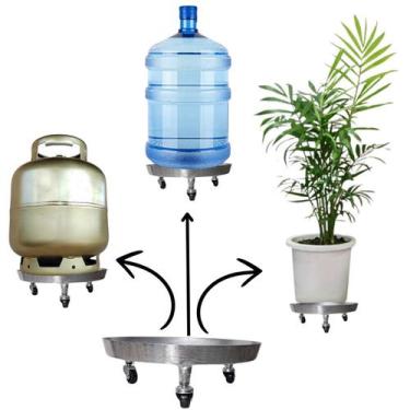 Imagem de Suporte botijão gás e de água mineral e vasos de plantas em Alumínio c