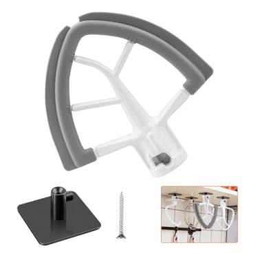 Imagem de Batedor de borda flexível para KitchenAid Misturador de cabeça inclinada de 4,5 a 5 litros Acessórios para misturadores de auxílio de cozinha, pá de auxílio de cozinha com raspador de bordas de