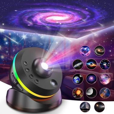 Imagem de VanSmaGo [6th Gen Upgraded] Planetarium Galaxy Projector, 13 in 1 Star Light Projector Starry Sleep Night Light with Dynamic Meteors,360° Rotation Nebula,4K HD&Large Scale Projection for Be