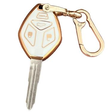 Imagem de QIXIUBIA Capa para Mitsubishi Key Fob Smart Key Shell com chaveiro adequado para Mitsubishi Eclipse Endeavor Galant Lancer Outlander (4 botões)