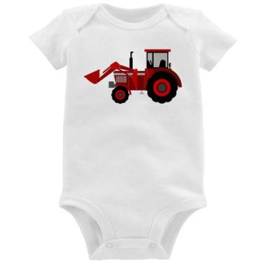 Imagem de Body Bebê Trator - Foca na Moda, Branco, P